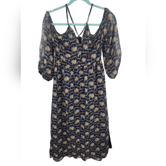 Club Monaco Tansa Silk Floral Print Dress 2 - Picture 3 of 8